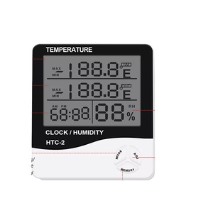 Tốt nhất Trạm thời tiết trong nhà kỹ thuật số nhiệt độ độ ẩm mét phong vũ biểu Nhiệt kế ẩm kế - Product Image 1