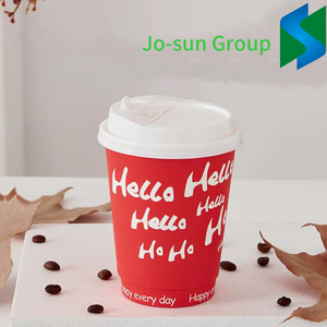 Vasos de Papel Biodegradables Desechables Jo-sun de 8, <span class=keywords><strong>12</strong></span> y 16 oz con Tapa para <span class=keywords><strong>Cerveza</strong></span>, Leche, Té, Café, Salsas, Vasos Personalizados - Product Image 1