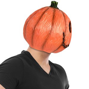 Maschera di Halloween in Lattice a Forma di Zucca, Maschera <span class=keywords><strong>Horror</strong></span> Integrale Bianca Stile Film <span class=keywords><strong>Horror</strong></span> - Product Image 2