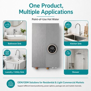 <span class=keywords><strong>Calentador</strong></span> <span class=keywords><strong>de</strong></span> Agua Eléctrico Instantáneo WiFi, <span class=keywords><strong>Calentador</strong></span> <span class=keywords><strong>de</strong></span> Agua sin Tanque para Montar en la Pared, para Apartamentos, Baños, Hoteles y Lavabos - Product Image 2