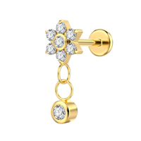 Boucles d'oreilles pendantes en titane G23 unisexe, cœur, 5A CZ, piercing à vis, bijoux de corps tendance, prix de gros pour anniversaire