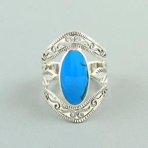South West Big <b>Turquoise</b> Gemstone 925 Sterling Silver Jewelry <b>Ring</b> - Product Image 1