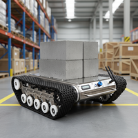 Châssis de robot chenillé Tins-6, robot de sécurité tout-terrain, charge utile de 20 kg, compatible ROS 2, suspension indépendante