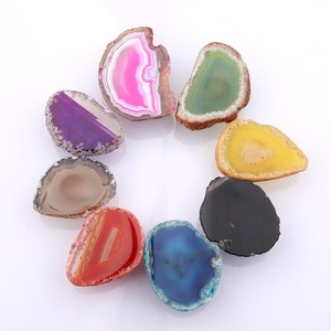 Natural Healing <strong>Crystal</strong> Agate Drawer Handle Colorful Agate Slab <strong>Knob</strong> Drawer Handle for Wedding Decoration - Product Image 4