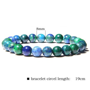 Bracelet de mode 8 mm en onyx naturel, fait main, coloré, tendance et polyvalent, élastique, bijoux unisexe - Product Image 4