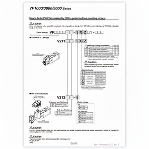 Pièces pneumatiques d'assemblage de soupape pilote V211T-5LZ SMC Pneumatics - Product Image 1