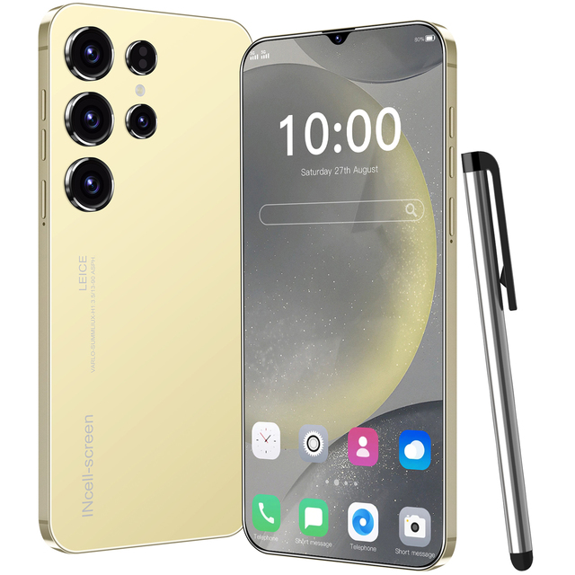 S25 Ultra 5G Smartphone High Quality Android Device Face ID Dual Card Quad Core for Gaming French Smart Cell Phone