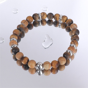 Bohemian Natural Stone <b>Beaded</b> <b>Bracelet</b> Rose Gold Plated Unisex Jewelry - Product Image 6
