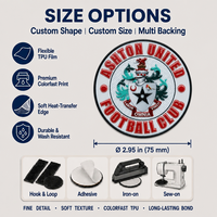 Écussons personnalisés avancés en TPU, motifs thermocollants pour uniformes, vestes, sweats à capuche, badges d'identification