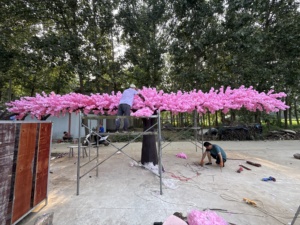 Maßgefertigte Handgemachte Design DIY UV-Beständige Sakura Kirschblütenbäume Hochwertige Simulation Outdoor Hochzeitsdekoration Kirschbaum - Product Image 2