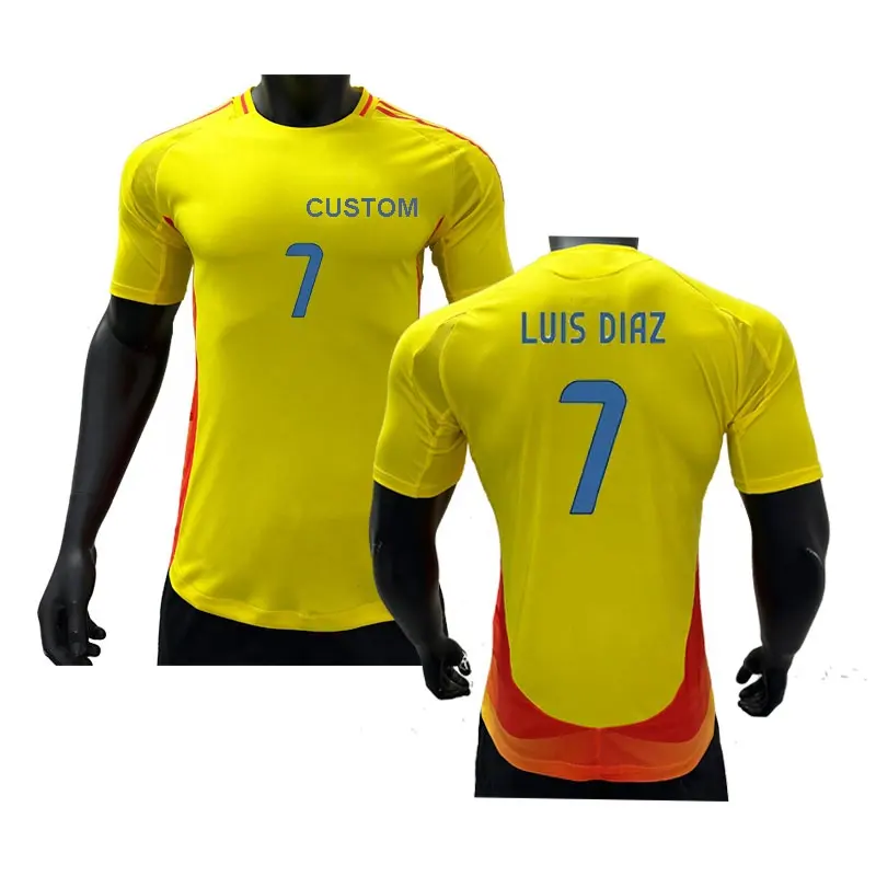 2024 कोलंबिया सॉकर जर्सी प्लेयर संस्करण थोक सॉकर वर्दी सेट राष्ट्रीय फुटबॉल जर्सी शर्ट मूल गुणवत्ता पहनें