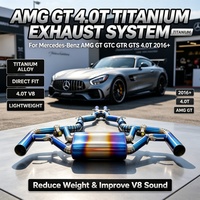 Pot d'échappement de performance en alliage de titane pour Mercedes-Benz AMG GT GTC GTR GTS 4.0T + Libérez pleinement la puissance du V8 2016, tuyau d'échappement SS304, tuning racing