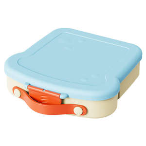 Creative Lunch <b>Box</b> Handheld Microwavable Food Container Sealed Plastic Salad <b>Box</b> <b>Foldable</b> 3+ Compartments Environment-Friendly - Product Image 4