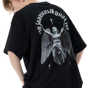 Camiseta unisex 100% algodón personalizada con cuello redondo, impresión DTG, etiqueta privada, corte regular, manga corta, informal, camiseta lisa. - Product Image 1