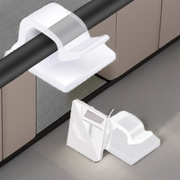 60 Pièces de Supports de Câbles Auto-Adhésifs Transparents en Plastique, Clips de Fixation pour Câbles de Bureau, Serre-Câbles, Organisateur de Gestion des Câbles