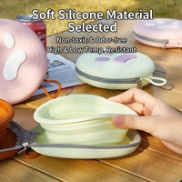 Nouveau Bol à Boire Pliable et Portable pour Chat, Motif Patte, en Silicone Étanche, Double Usage, pour Extérieur, Idéal pour les Voyages Transfrontaliers