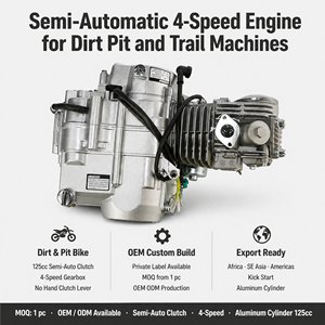 Motor de motocicleta de 125cc a precio mayorista, OEM ODM, marca privada, cuatro tiempos, embrague automático para importadores de ATV - Product Image 4