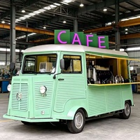 Camion de restauration mobile rétro entièrement personnalisé, chariot de vente ambulante pour café, glaces, hot-dogs, hamburgers, commerce de détail de rue