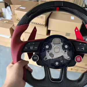 Volante de fibra de carbono LED perforado de alta calidad para <span class=keywords><strong>Audi</strong></span> A3 A4 A5 A6L C6 C7 C8 4F A7 A8 Q3 <span class=keywords><strong>Q4</strong></span> Q5 Q5 Q7 Q8 TT B9 - Product Image 5