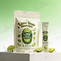 OEM ODM Poudre d'hydratation électrolytique aromatisée à la bière au citron, sans alcool, 30 sachets, avec vitamines C, B6, B12
