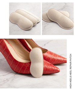 DAMEI SN022 Coussinets de talon en cuir microfibre suédé de qualité supérieure avec mousse à mémoire de forme, protection lisse de 7 mm d'épaisseur, antidérapants et anti-abrasion - Product Image 5