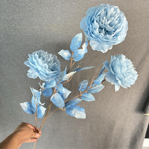 Flores Artificiales <span class=keywords><strong>de</strong></span> Peonía <span class=keywords><strong>de</strong></span> 3 Cabezas, Decoración <span class=keywords><strong>de</strong></span> Boda, Estilo Bosque, Ramo <span class=keywords><strong>de</strong></span> Flores Artificiales, Decoración <span class=keywords><strong>de</strong></span> Cafetería - Product Image 2