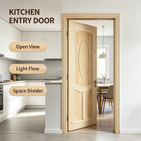 Porte en pin massif brut de style farmhouse, porte en bois naturel pour la rénovation intérieure des maisons rurales