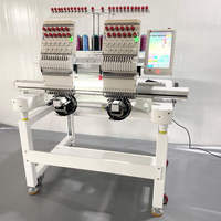 Machine à broder industrielle à double tête, 2 têtes, pour vêtements