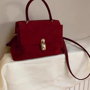Bolso de Novia para Mujer 2026, Nuevo Bolso Tote Rojo de Terciopelo, Capacidad Mediana-Grande, de Alta Gama, para Uso Diario - Product Image 3