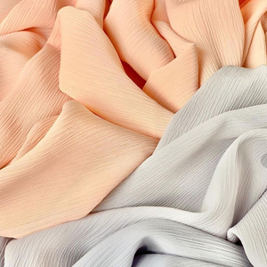 Clássico Silhueta Coleção Luxuosa Crepe Hijabfashion Crinkle Chiffon Hijab Chiffon Textura Hijabstyle Planície Tudung Xaile - Product Image 6