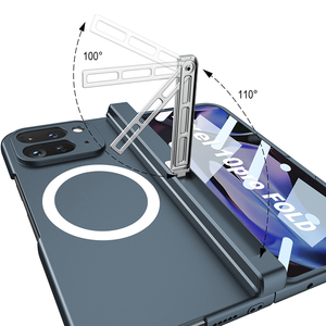 Coque <span class=keywords><strong>PC</strong></span> Luxe Ultra-Mince à Aimant Charnière Compatible Charge Sans Fil pour Google Pixel 9 10 Pro Fold Protection Intégrale Toucher Peau - Product Image 4