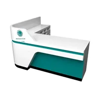 Bureau de bureau moderne en bois peint comptoir de banque table de signature pour le bureau de réception du Service de crédit