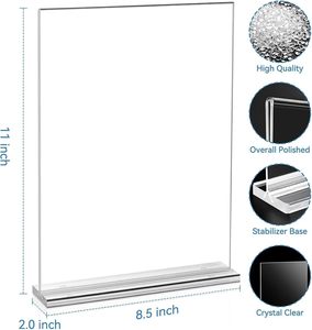 10 gói hai mặt rõ ràng Acrylic dấu hiệu chủ 8.5x11 bảng hiện đại hàng đầu hiển thị giá cho văn phòng đơn tờ rơi Giấy Chủ đơn - Product Image 4