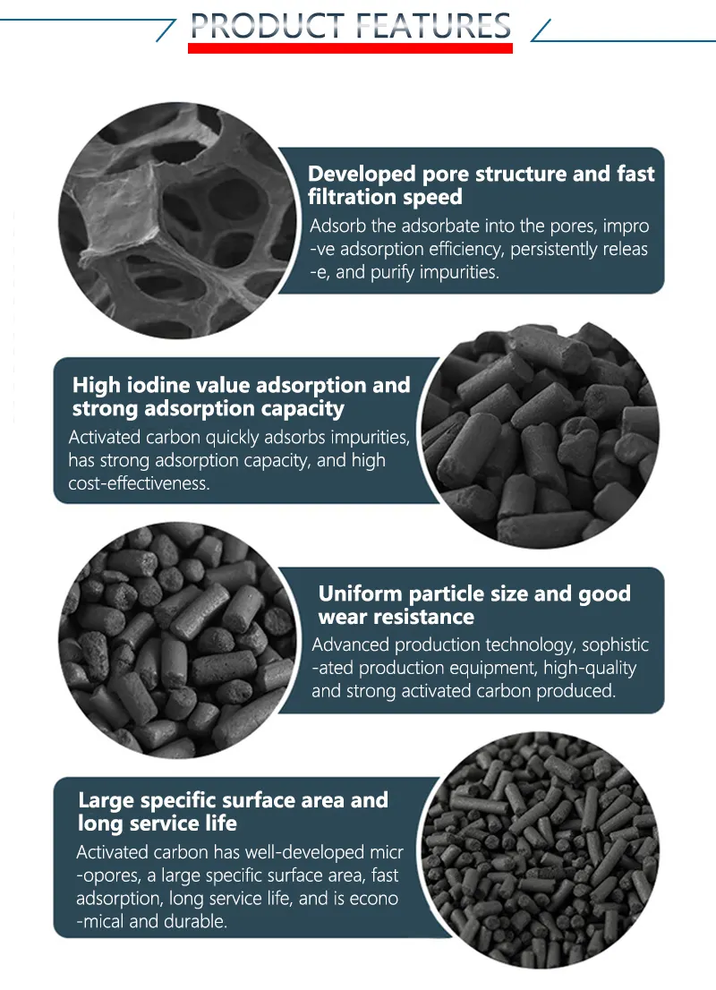 製造業者ColumnarActive Charcoalバルク石炭ペレット活性炭空気処理用