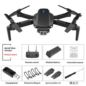 Drone E88 pour débutants, quadricoptère pliable 8K à longue autonomie, photographie aérienne à altitude fixe, avion télécommandé, jouet pour garçon - Product Image 5