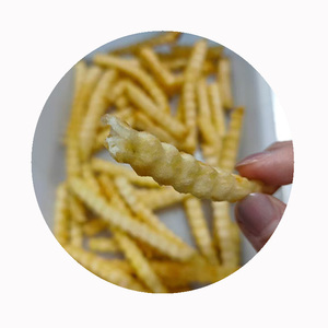 Crinkle-Cut 9x9mm Frites surgelées Culture d'OGM Tige de pomme de terre à la vapeur Oignons à la française - Product Image 3