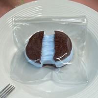 Jouet Squishy en Silicone Alimentaire en Gros, en Forme de Biscuit Sandwich au Chocolat, Extensible, avec Centre Crème, Doux, à Presser, Sensoriel, Anti-stress, Cadeau