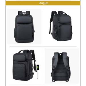 Sac à dos d'école imperméable antivol avec logo personnalisé, grand sac de voyage d'affaires avec sac à dos portable pour ordinateur portable pour hommes - Product Image 4