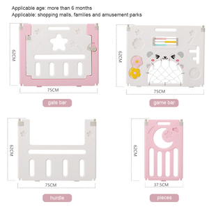 Parque <span class=keywords><strong>de</strong></span> juegos plegable ecológico con valla <span class=keywords><strong>de</strong></span> seguridad completa para bebés, set <span class=keywords><strong>de</strong></span> parques <span class=keywords><strong>de</strong></span> juegos morado y azul para bebés y niños - Product Image 5