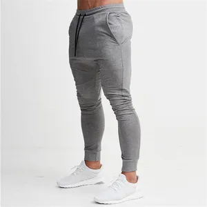 Calça de treino leve para homens, calças esportivas de algodão elástico, para academia e corrida, solta, de suor