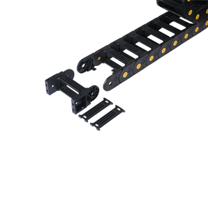 Cadena de cable de nylon XD serie 30 tipo puente reforzada con puntos amarillos para máquinas herramienta CNC - Product Image 4