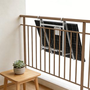 Soportes de montaje en balcón de aluminio anodizado plateado ajustables Gresolar, sistemas de montaje en pared para paneles solares con carga de viento de 40 m/s - Product Image 6