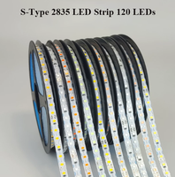 DC12V S Shape Bendable LED Strip 60LEDs/M 120LEDs/M Pita LED Fleksibel Kepadatan Tinggi untuk Papan Iklan Dekorasi Kabinet Pencahayaan