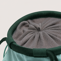 Sac à craie d'escalade en velours côtelé avec logo personnalisé, boucle pour brosse et ceinture, pochette à craie de bouldering bicolore verte OEM