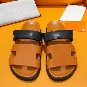 Sandalias de Hombre de Cuero Genuino de Lujo, Ajustables con Velcro, Plataforma Gruesa, Antideslizantes, Transpirables, para Playa y Verano - Product Image 6