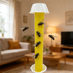 Piège à mouches collant avec crochet de suspension, piège à colle jaune jetable pour un contrôle efficace des insectes en intérieur et en extérieur - Product Image 2