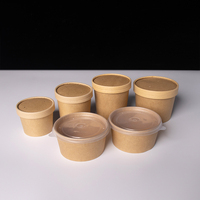 King Garden 4oz-32oz Saladiers jetables en papier kraft, qualité alimentaire, écologiques, recyclables, biodégradables, anti-fuite, modernes, blancs et bruns