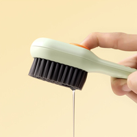 Brosse de nettoyage distributrice de liquide Auto-Press-Épurateur hydraulique multifonctionnel pour linge/chaussures/ménage