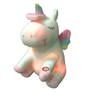 3D niedlichen Regenbogen Einhorn Plüsch tier Beliebte Cartoon Tier Gefüllte Spielzeug Mädchen Geschenke Großes Kissen Tier Weiche Plüsch puppe Spielzeug