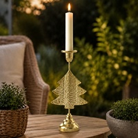 Porte-bougie en métal nordique en forme d'étoile, de cœur et d'arbre de Noël pour la décoration de table, de la maison et des fêtes
